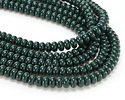 Forest Green Glass Rondelle 5x8mm