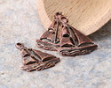 Mykonos Antique Copper (plated) Sailboat Focal 16x21mm