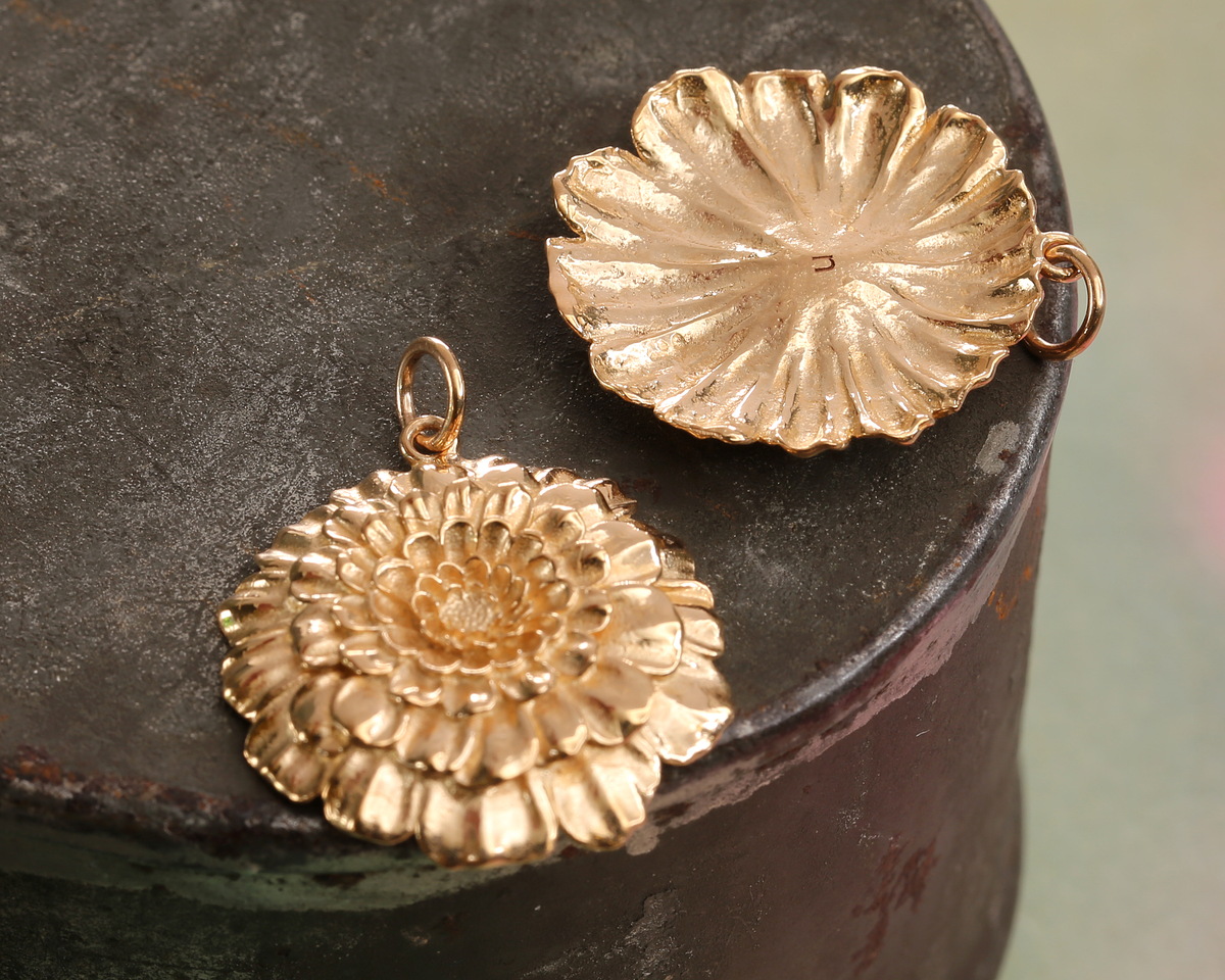Nina Designs Bronze Marigold Blossom Focal 22x28mm