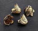Antique Gold (plated) Flower Blossom Bead Cap 19x15mm