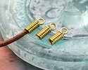 Mykonos Solid Brass Coil 1.8mm Cord End 11x3mm