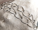 Antique Silver (plated) X-Large Oval Curb Chain