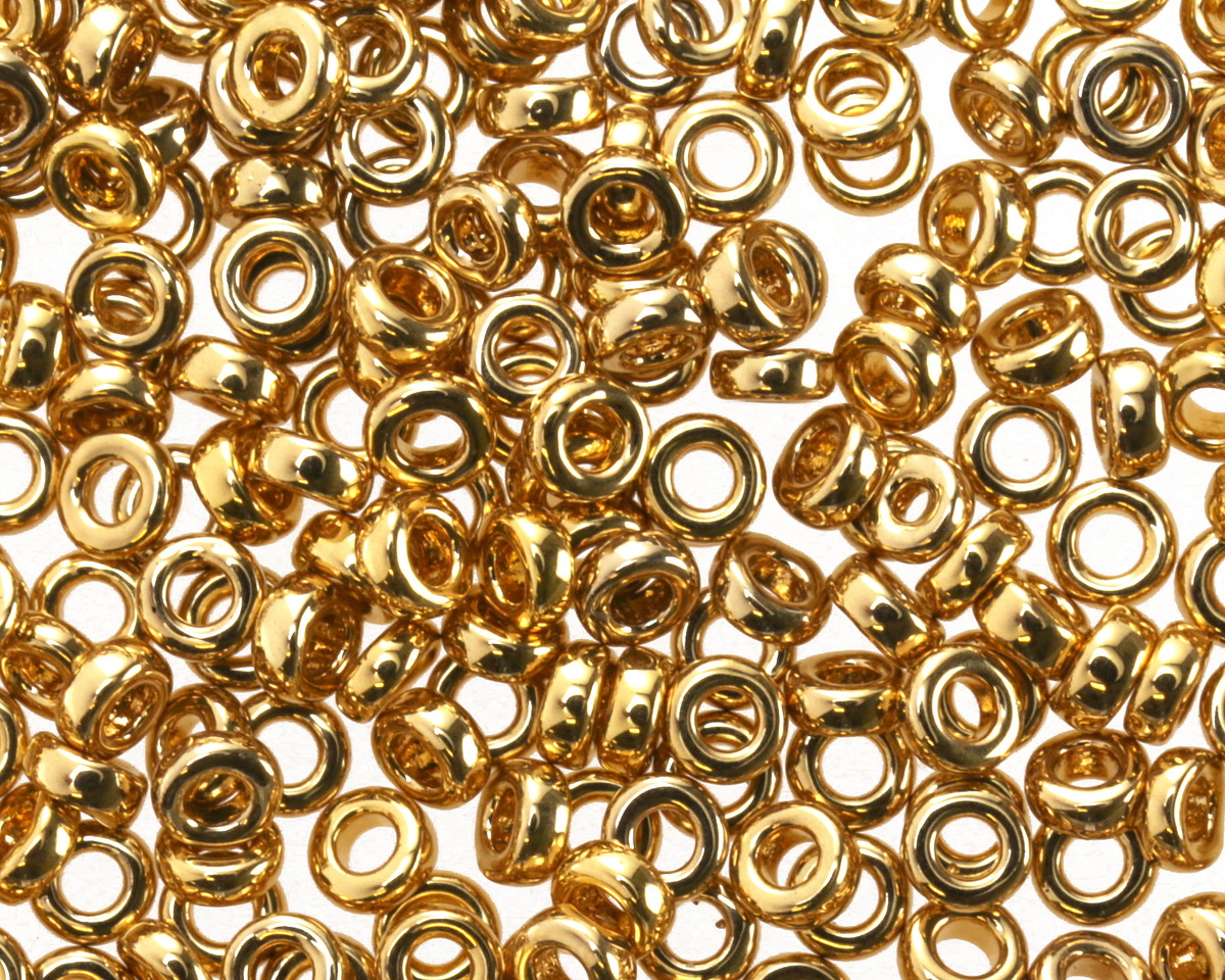 Miyuki 24kt Light Gold (plated) Spacer Bead 2.2mm