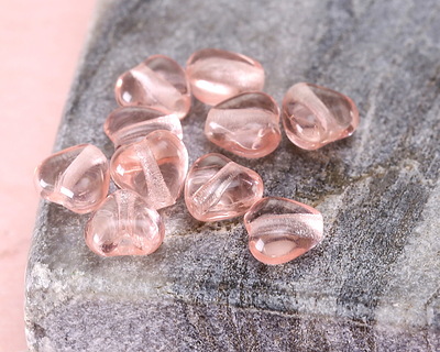 Czech Glass Rosaline Small Heart 6mm