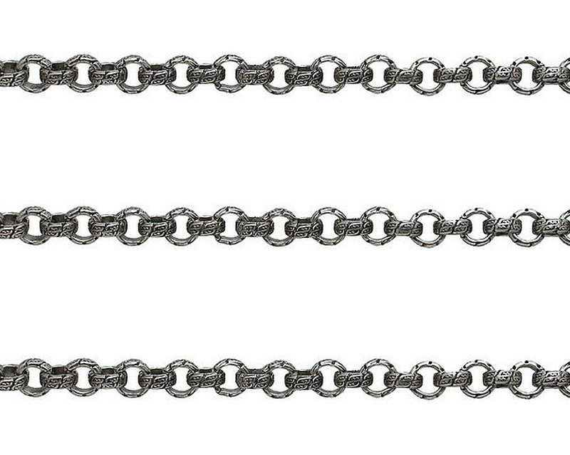 Rollo Chain Vector Antique Silver (plated) Vintage Pattern Rollo Chain