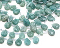 Brazil Amazonite Faceted Flat Teardrop 10x14mm
