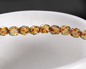 Czech Glass Jonquil Picasso Fire Polished Round 4mm