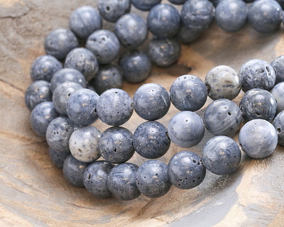 Blue Coral Round 10mm