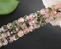 Czech Glass Pink & Green Crackle Fire Polished Round 6mm