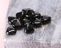 Czech Glass Jet Small Heart 6mm