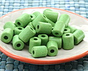 Mykonos Ceramic Apple Green Tube Spacer 9-10x8mm