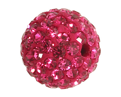 Fuchsia Pave Round 12mm