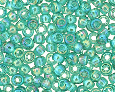 TOHO Transparent Rainbow Dark Peridot Round 11/0 Seed Bead