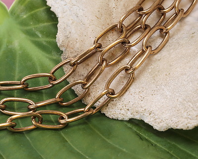 Antique Brass Paperclip Chain