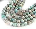 Amazonite w/ Quartz Round 8mm