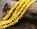 Czech Glass Luster Dandelion Yellow Picasso Half Pinch Bead 4x7mm