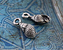 Mykonos Antique Silver (plated) Conch Shell Focal 7x18mm