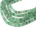Green Strawberry Quartz Squaredelle 3x6mm