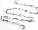 Stainless Steel Flat Paperclip Chain, 11x4mm links, 5' Package