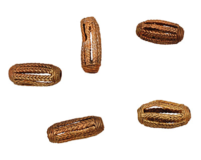 African Brass Braided Rice 23-25x10-11mm