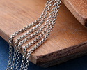 Antique Silver (plated) Tiny Double Rollo Chain 25' spool