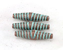 Patina Green Copper (plated) Croissant Tube 33x7mm