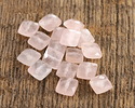 Madagascar Rose Quartz (A) Microfaceted Square 8mm