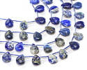 Lapis (Natural) Puff Teardrop 10x14mm
