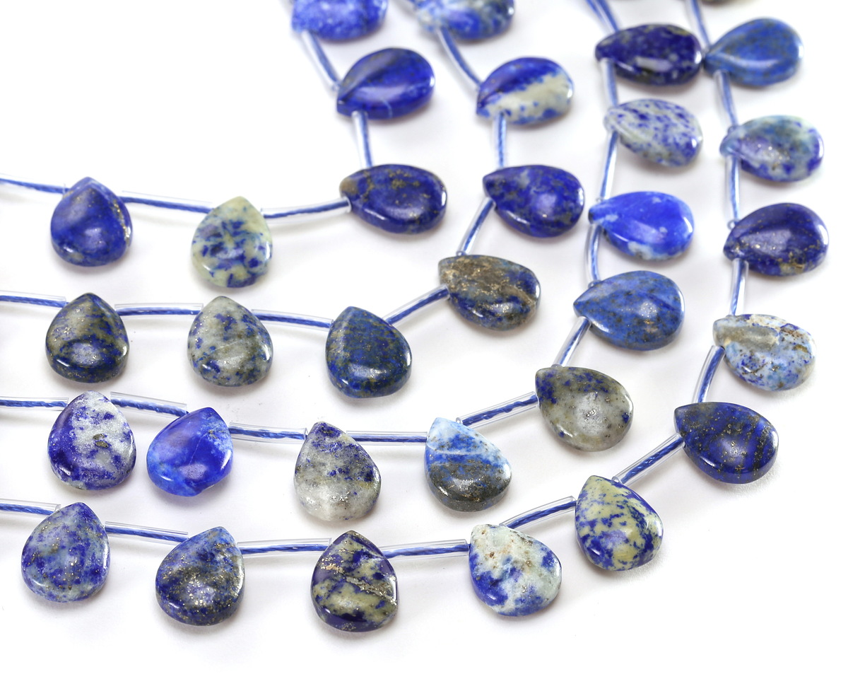 Lapis (Natural) Puff Teardrop 10x14mm