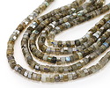 Labradorite Microfaceted Heishi 3x6mm