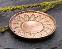 Vintaj Solid Copper Sun Medallion Focal 30mm