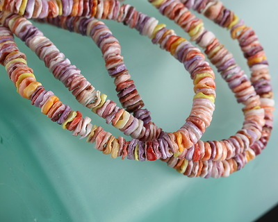 Pectin Shell Colorful Wavy Heishi 1-2x5mm