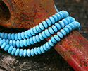 Howlite Turquoise Faceted Spacer Rondelle 2x5mm