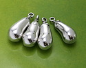 Antique Silver (plated) Eggplant Focal 9x25mm