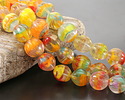 Czech Glass (German Glass) Tropical Mix Melon Round 10mm