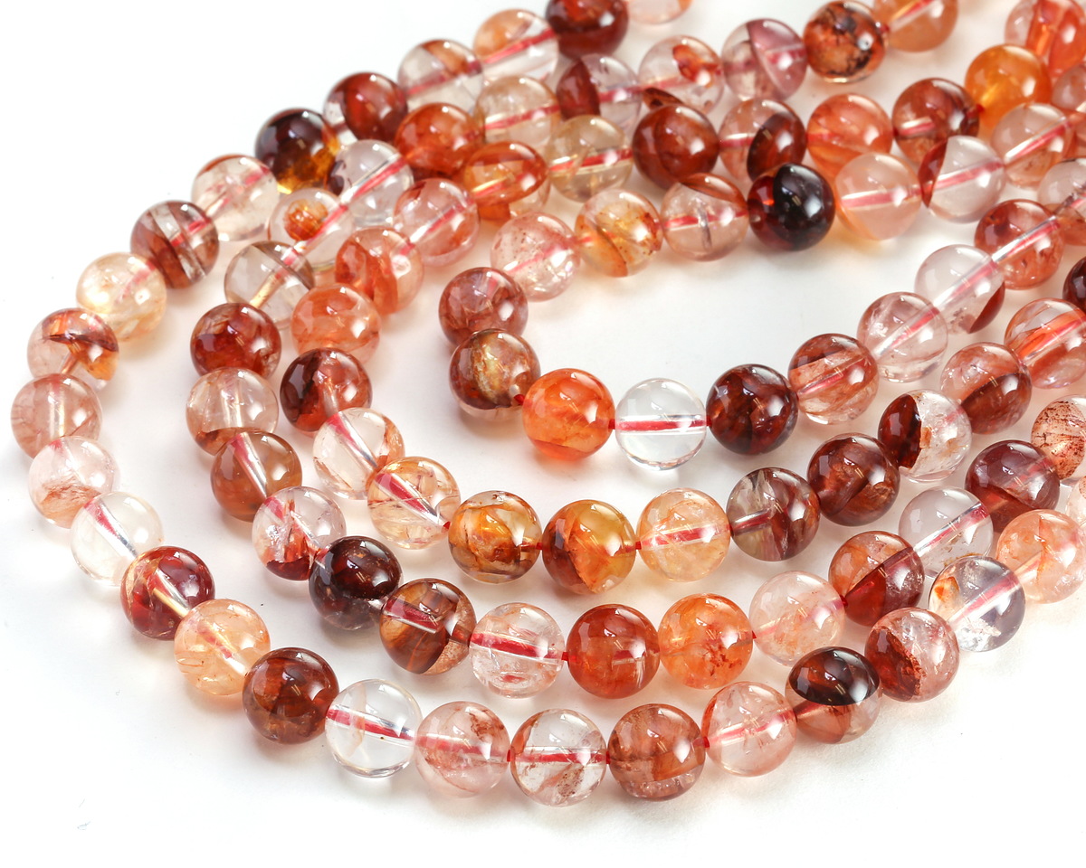 Red Hematoid Quartz (AA) Round 8mm