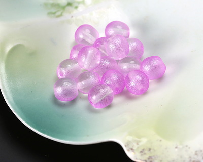 Czech Glass Crystal w/ Textured Orchid Luster Round Druk 6mm