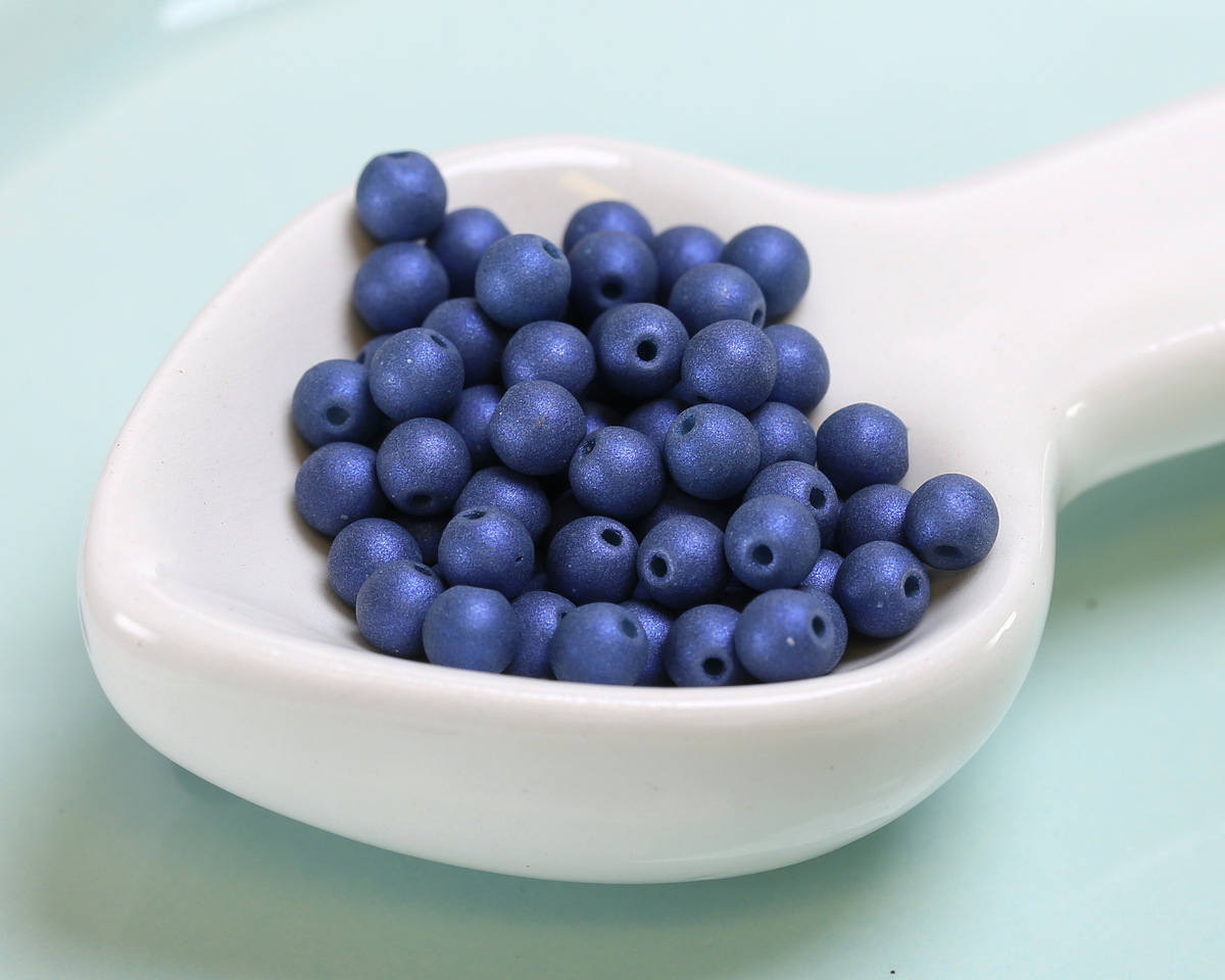 Czech Glass ColorTrends: Cobalt Glaze Round 4mm