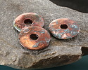 Mykonos Ceramic Iridescent Copper Patina Spacer Disc 25mm