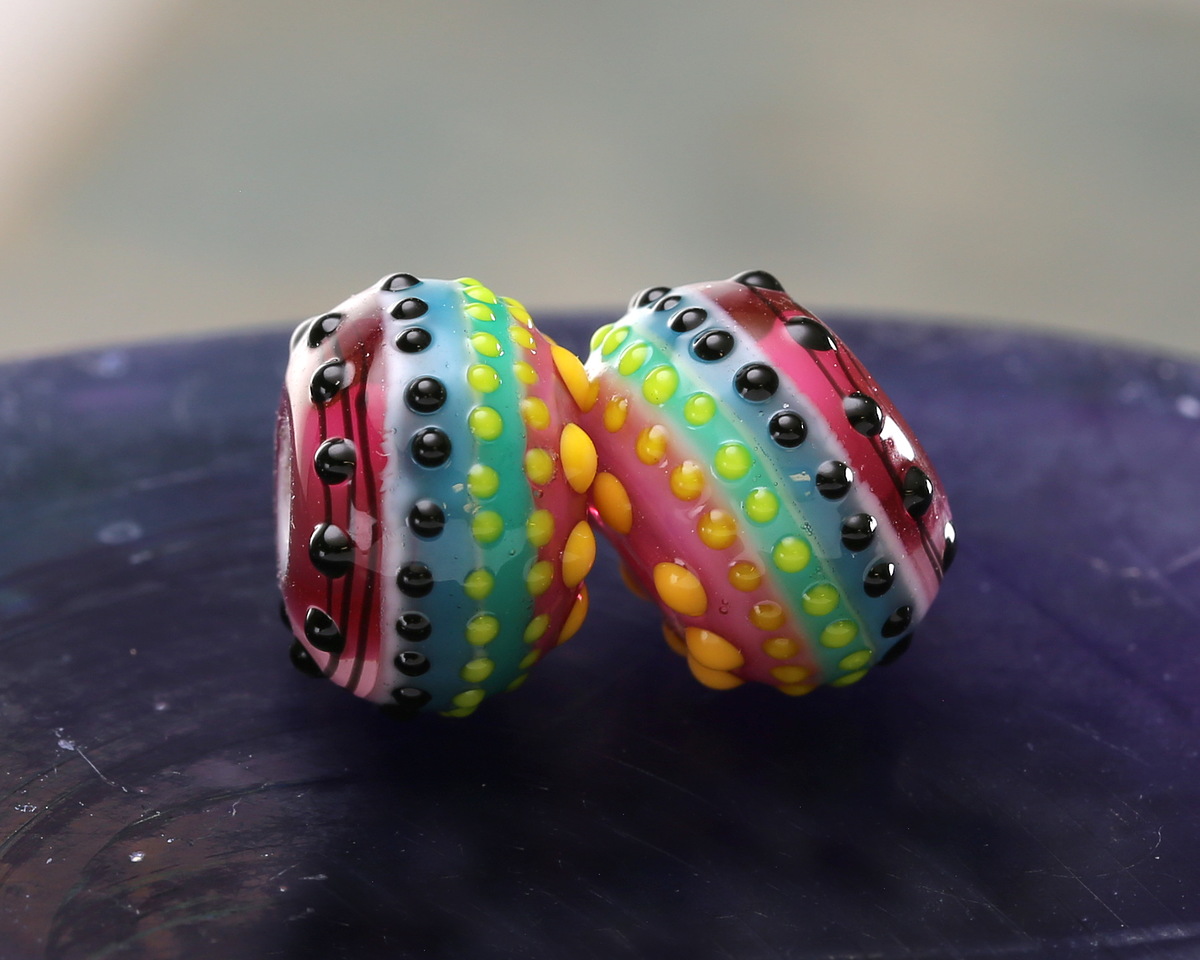 Grace Lampwork Rio de Janeiro Rondelle 9x13mm