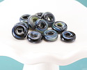 Unicorne Beads Glass Smoke on the Water Donut 4-6x9-11mm