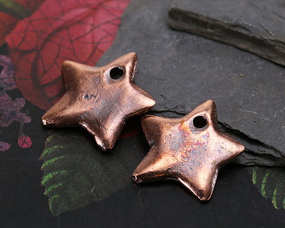 Mykonos Antique Copper (plated) Star Drop 18mm