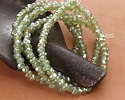 Czech Glass Sage Green w/ Sliver Luster Gem Cut Fire Polished Rondelle 2x3mm