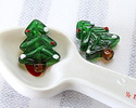 Christmas Tree Lampwork Glass Focal Bead 19-20x26mm