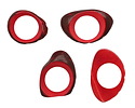 Tagua Nut Red Open Slice (side drilled) 33-45x24-36mm