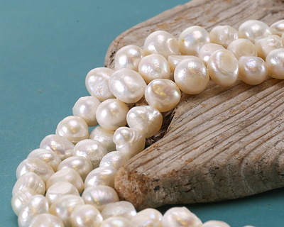 Pearly White Potato Freshwater Pearl Nugget 8-10mm