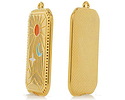 24K Gold (plated) Colorful Enamel Tarot Card Focal 18x33mm