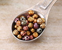 Czech Glass Autumn Metallics Melon Round 3mm