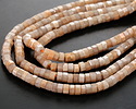 Sunstone Microfaceted Heishi 3x6mm