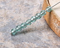 Czech Glass Aquamarine w/ Silver Wash Fire Polished Round 3mm